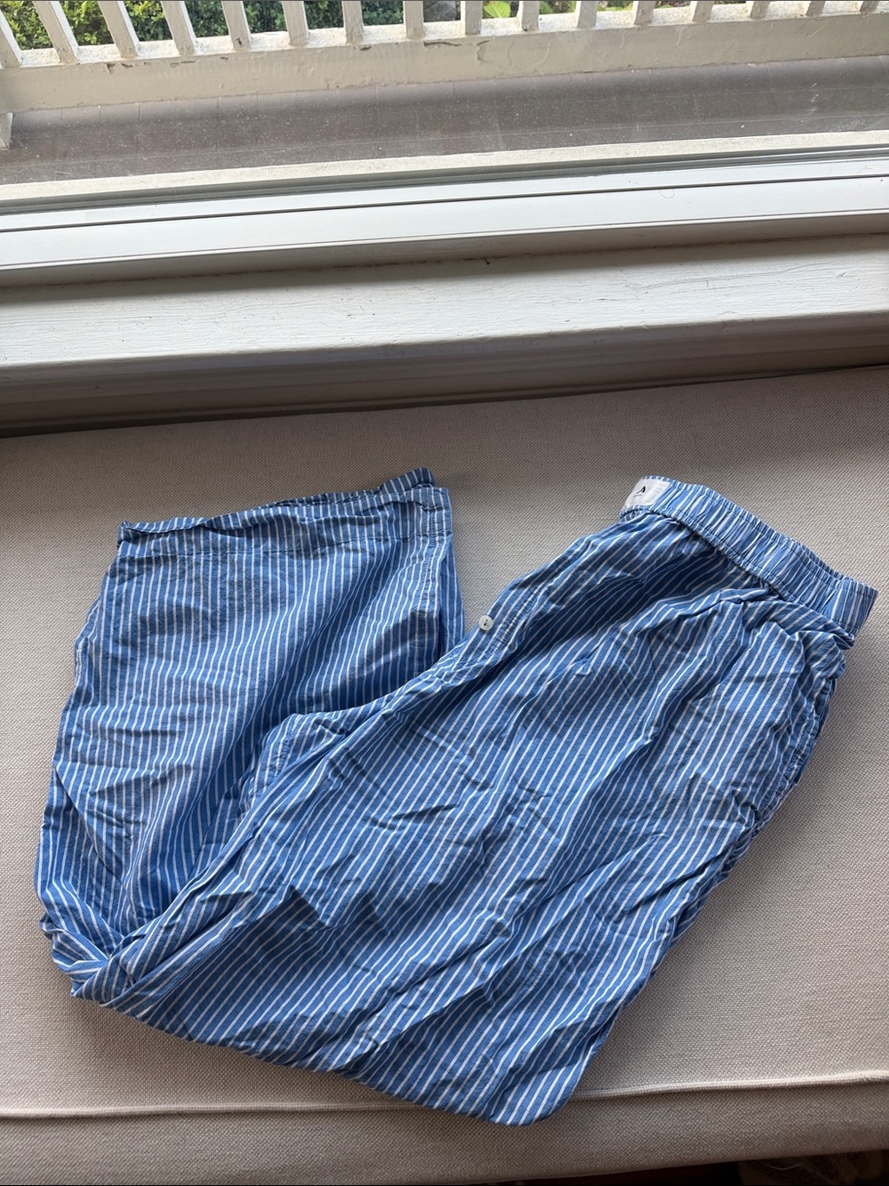 Anthropologie Blue Striped Women's Pajama Pants